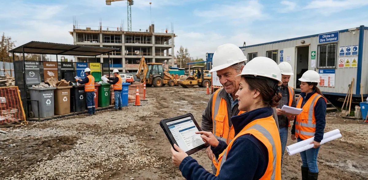Proyecto inmobiliario con gestión de residuos de construcción